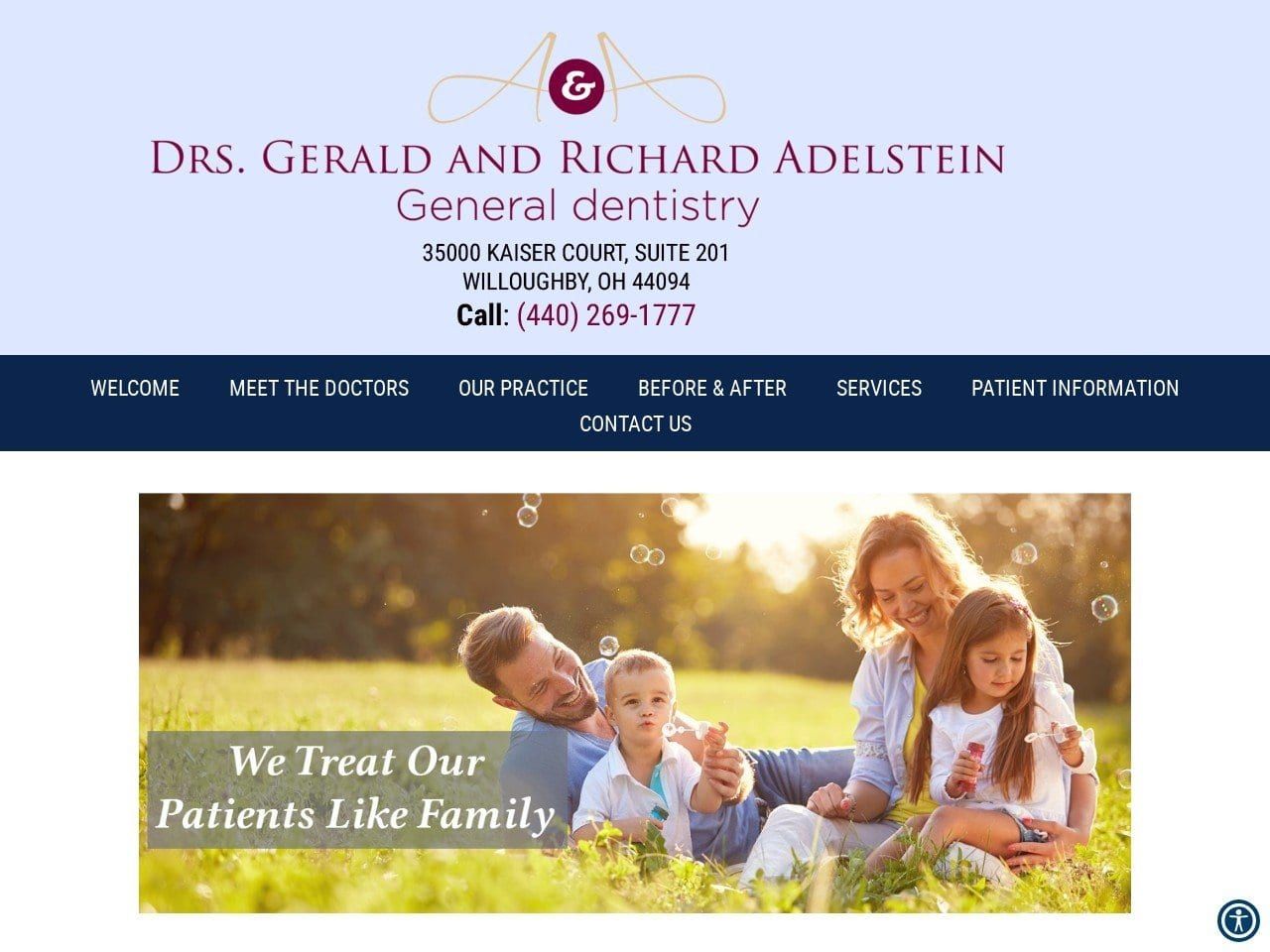 Adelstein & Adelstein Adelstein Gerald B DDS Website Screenshot from adelsteindds.com
