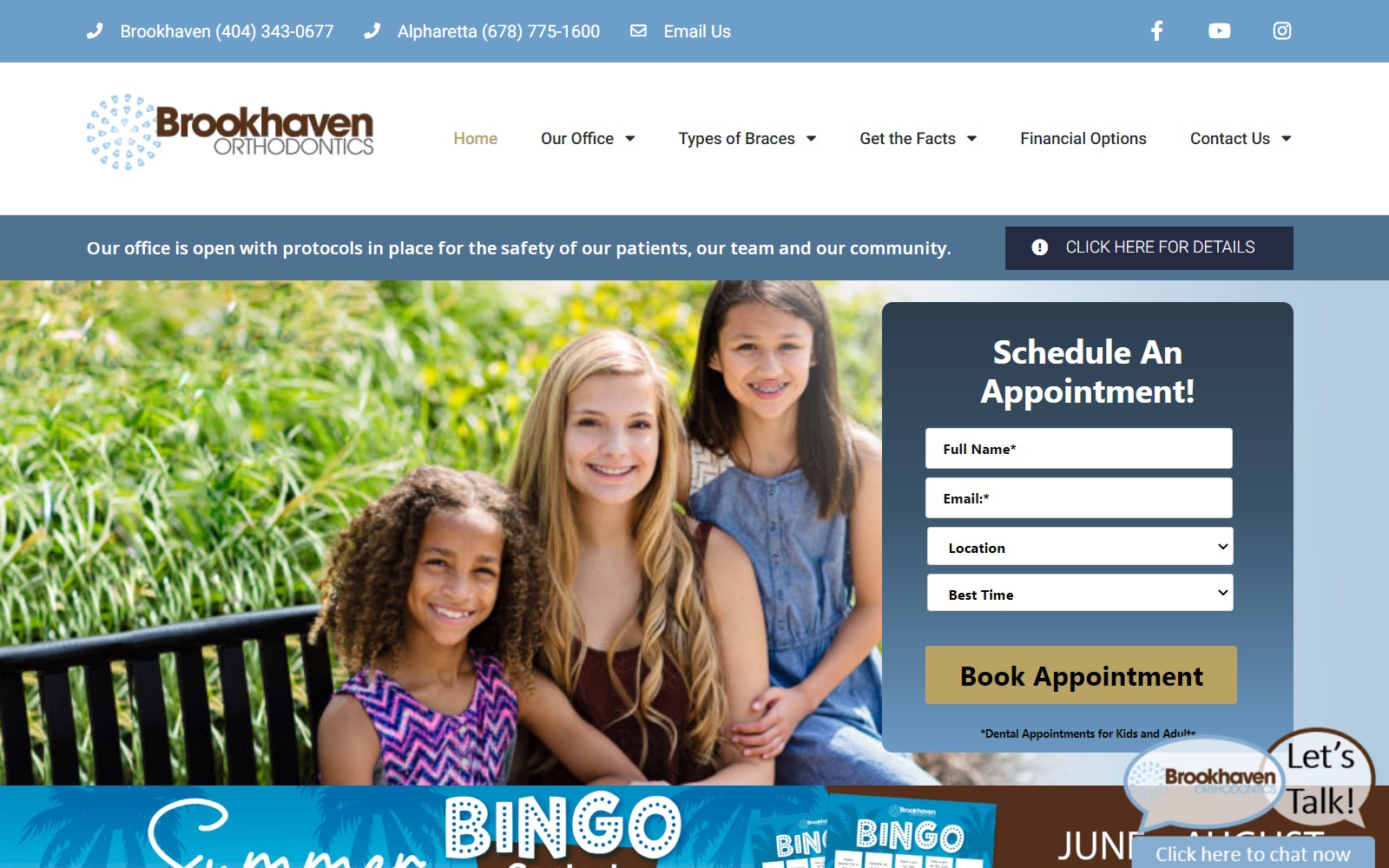 Brookhavenorthodontics. Net screenshot