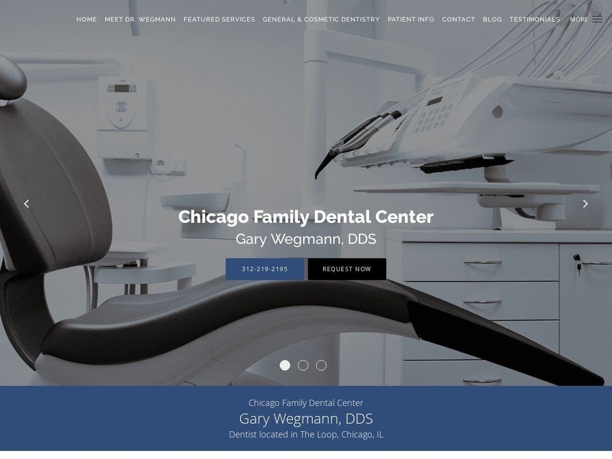Chicago Family Dental Center Website Screenshot from chicagofamilydental.com