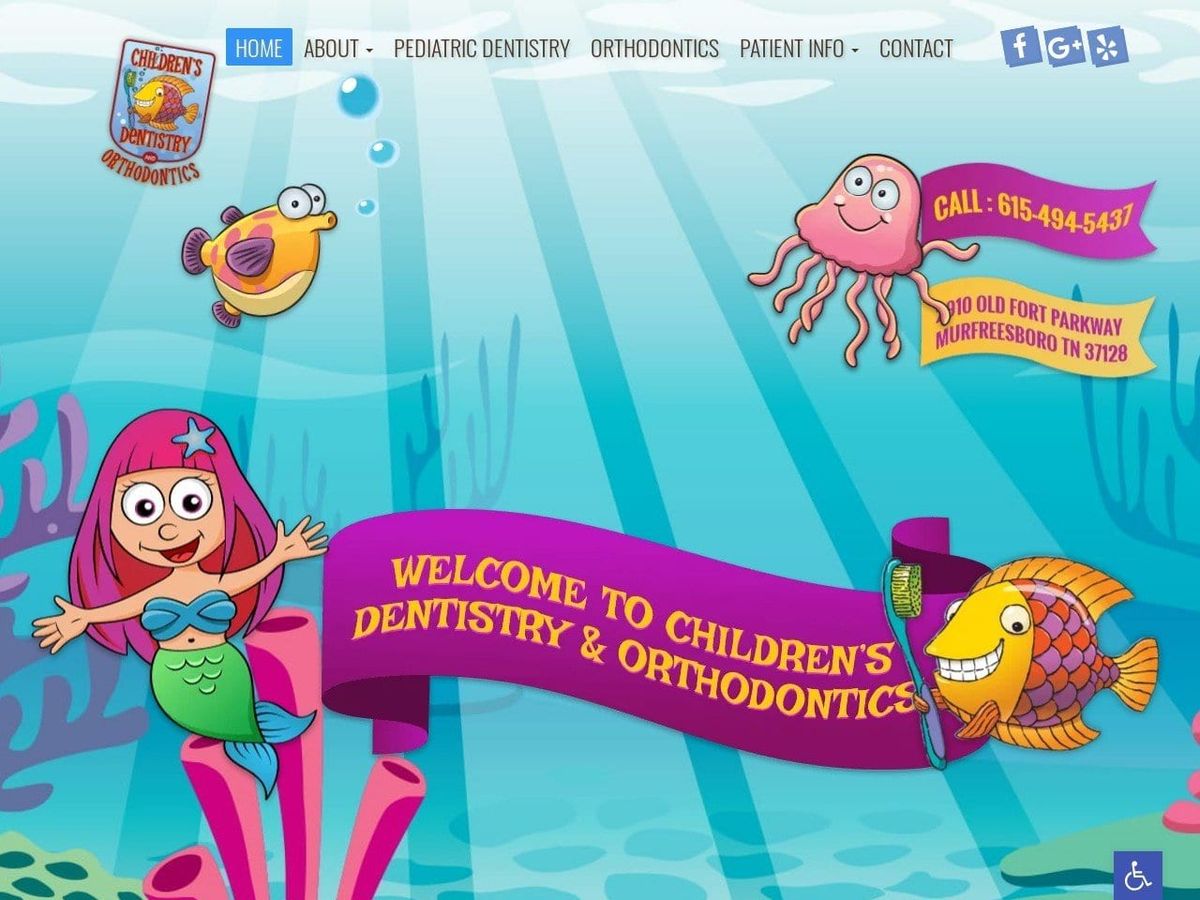 Childrens dentistry murfreesboro website screenshot from childrensdentistryofmurfreesboro. Com