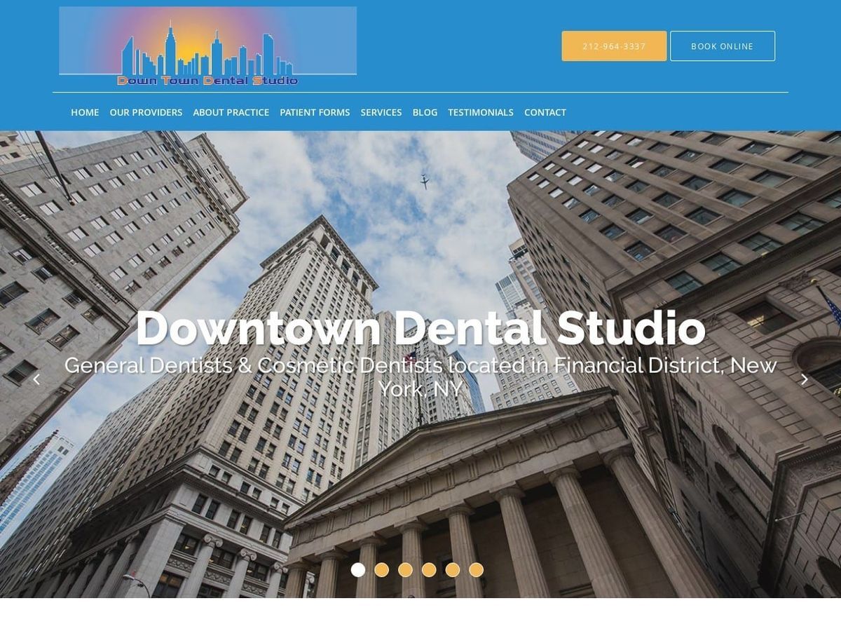 Downtown Dental Studio Website Screenshot from downtowndentalstudio.com