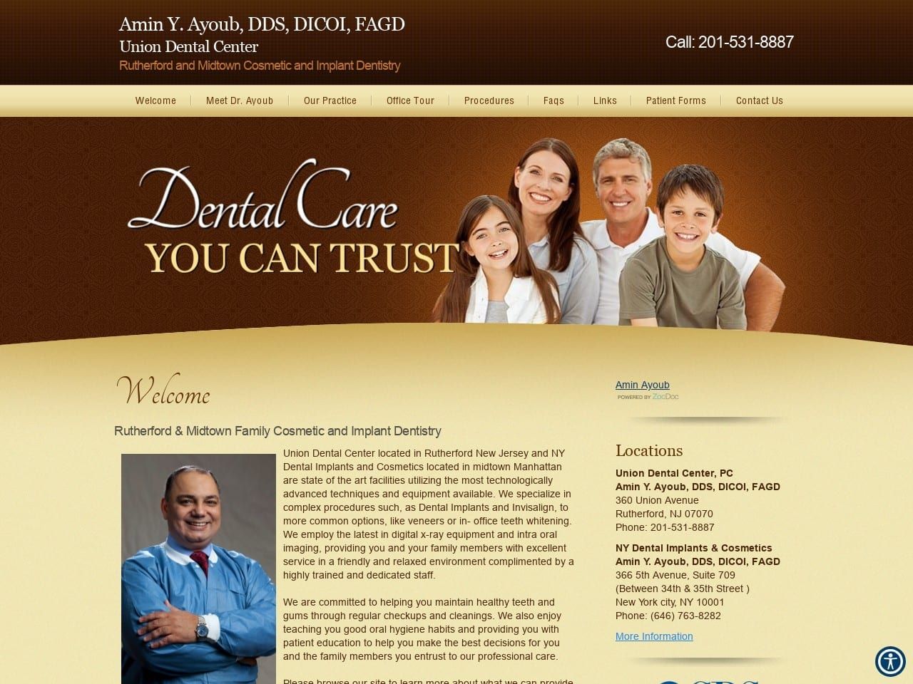 Union Dental Center Website Screenshot from drayoub.com