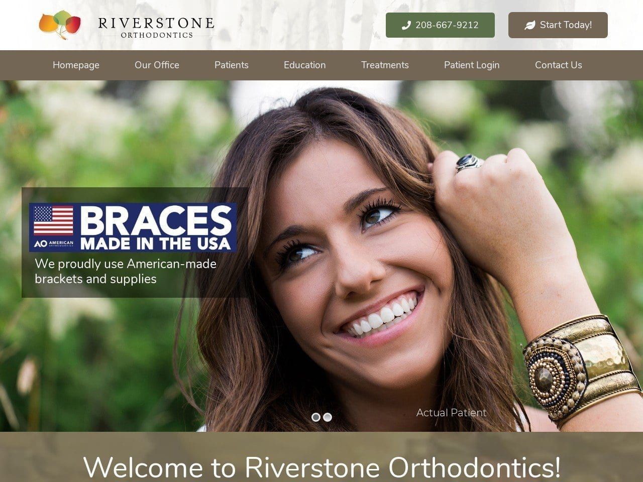 Riverstone Orthodontics Website Screenshot from drchaffee.com