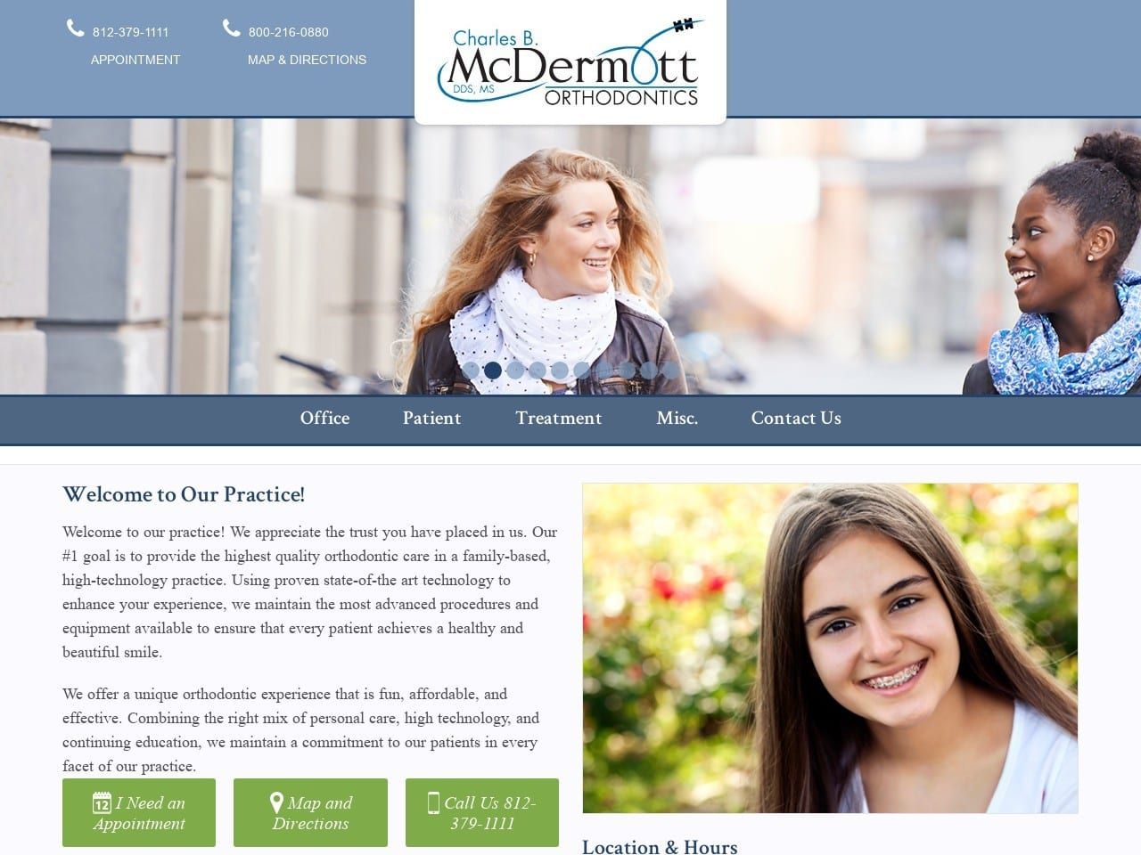 Charles B. McDermott Orthodontics Website Screenshot from drmcdermott.com