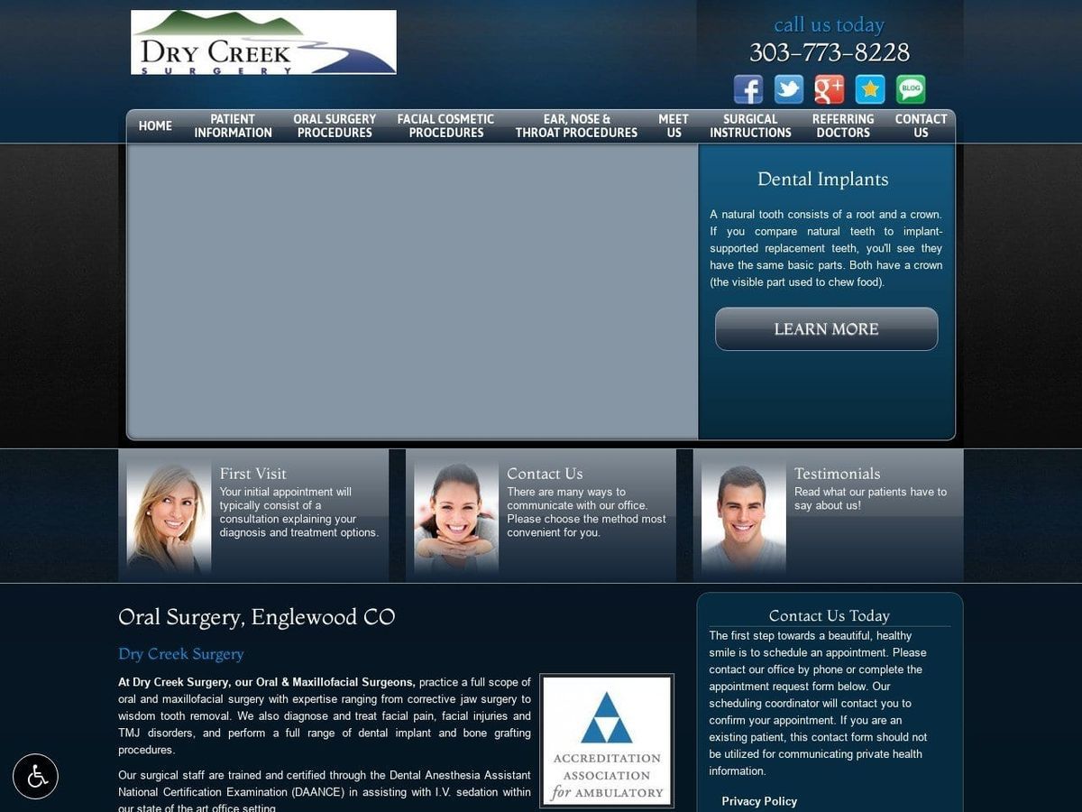 Sexton & Aragon Website Screenshot from drycreeksurgery.com