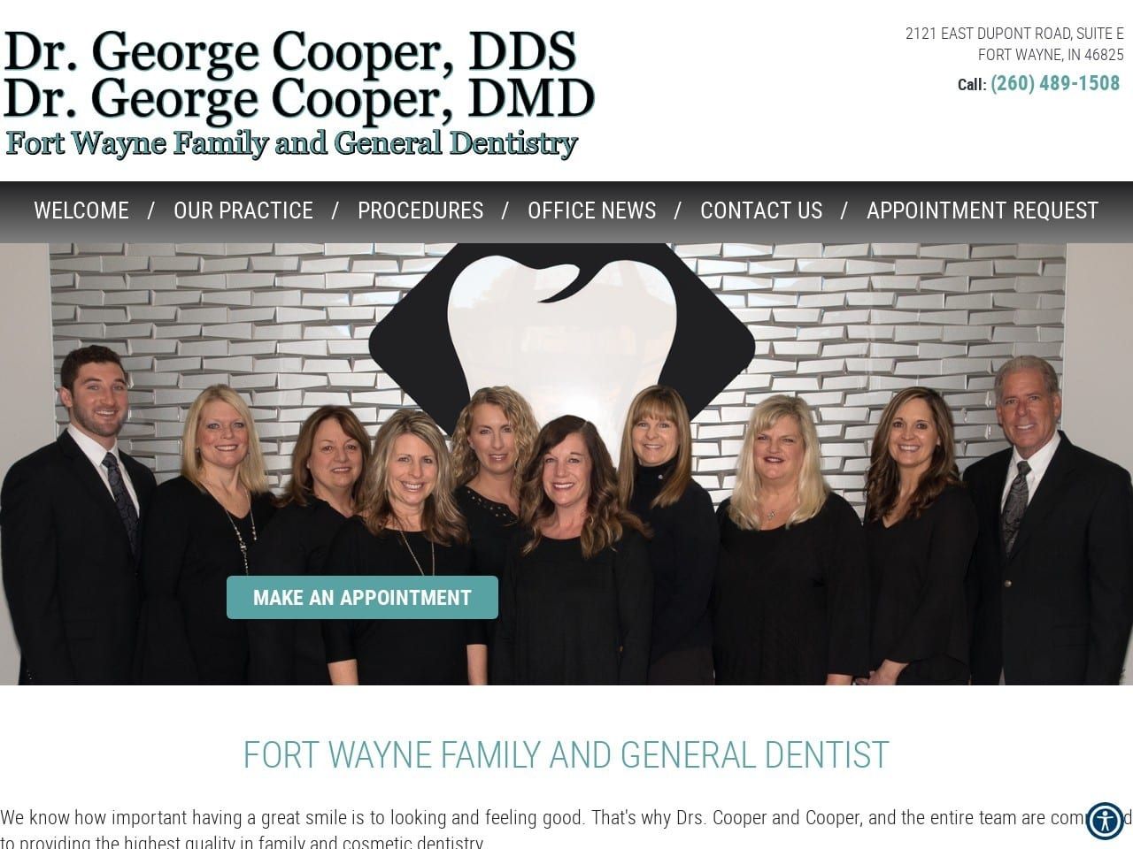 Cooper George R DDS Website Screenshot from grcooperdds.com