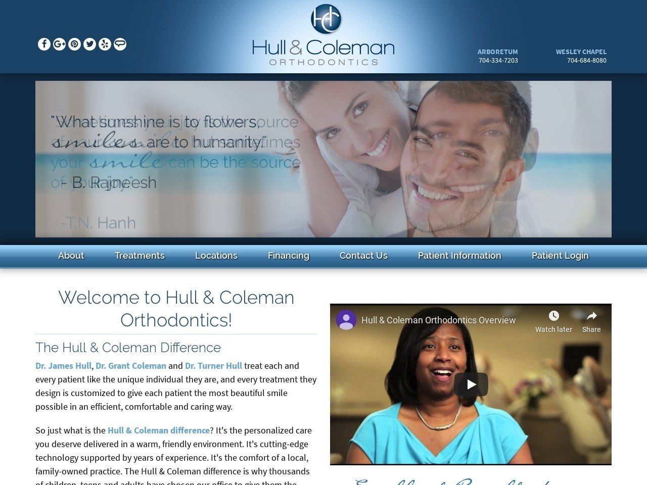 Hull Dentist Website Screenshot from hullandcoleman.com