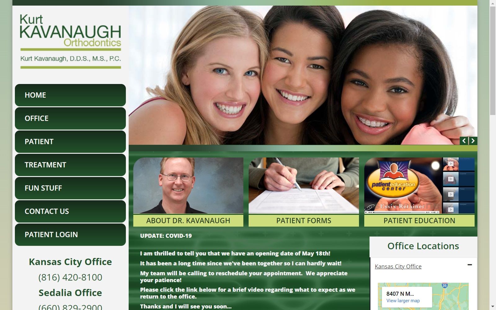 kavanaughortho.com screenshot