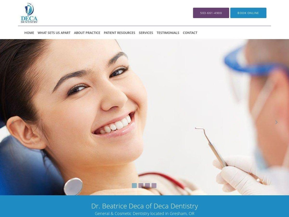 Cristina P. Kennedy DMD Gresham Dentist Website Screenshot from kennedyfamilydentistry.com