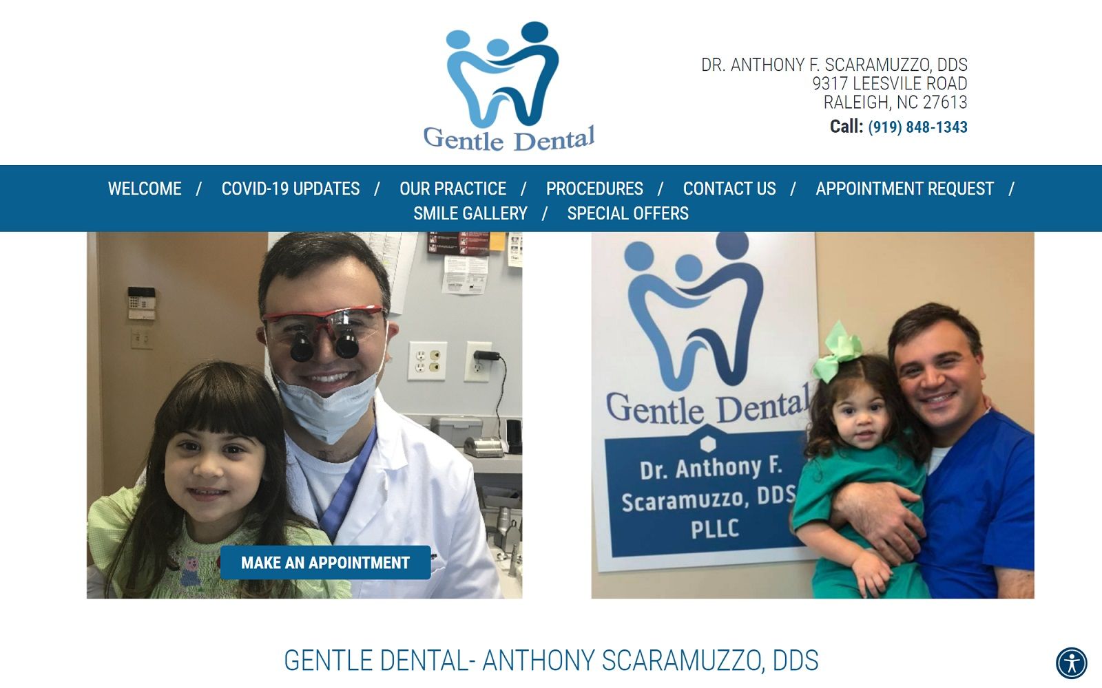 leesvilledentist.com screenshot