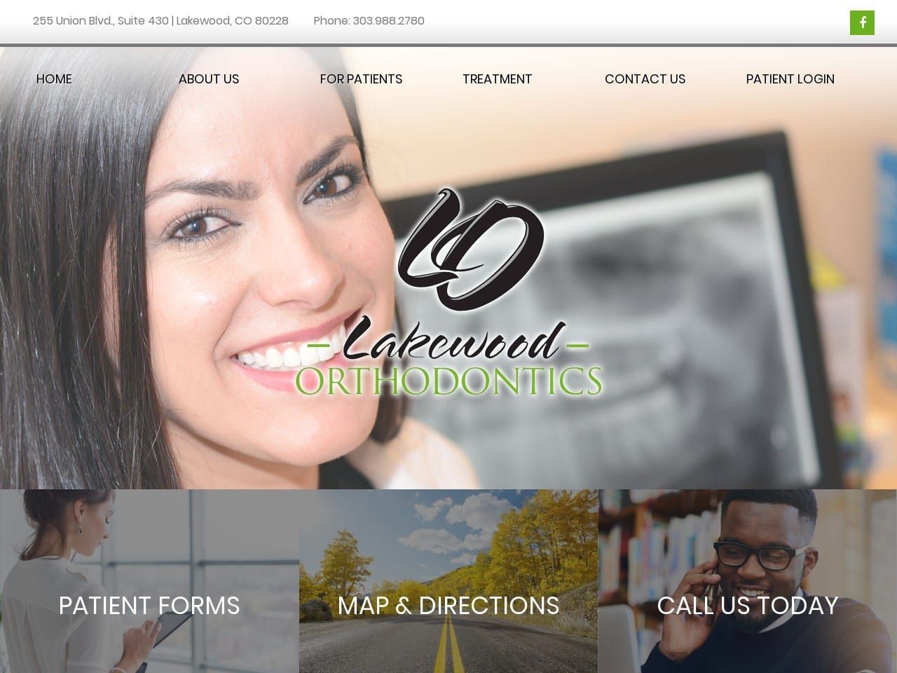 Lakewood Orthodontics Website Screenshot from lortho.com