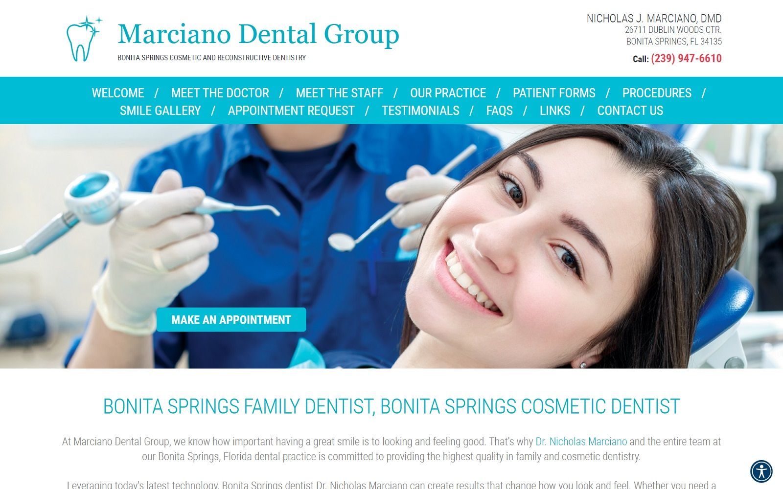 marcianodental.com screenshot