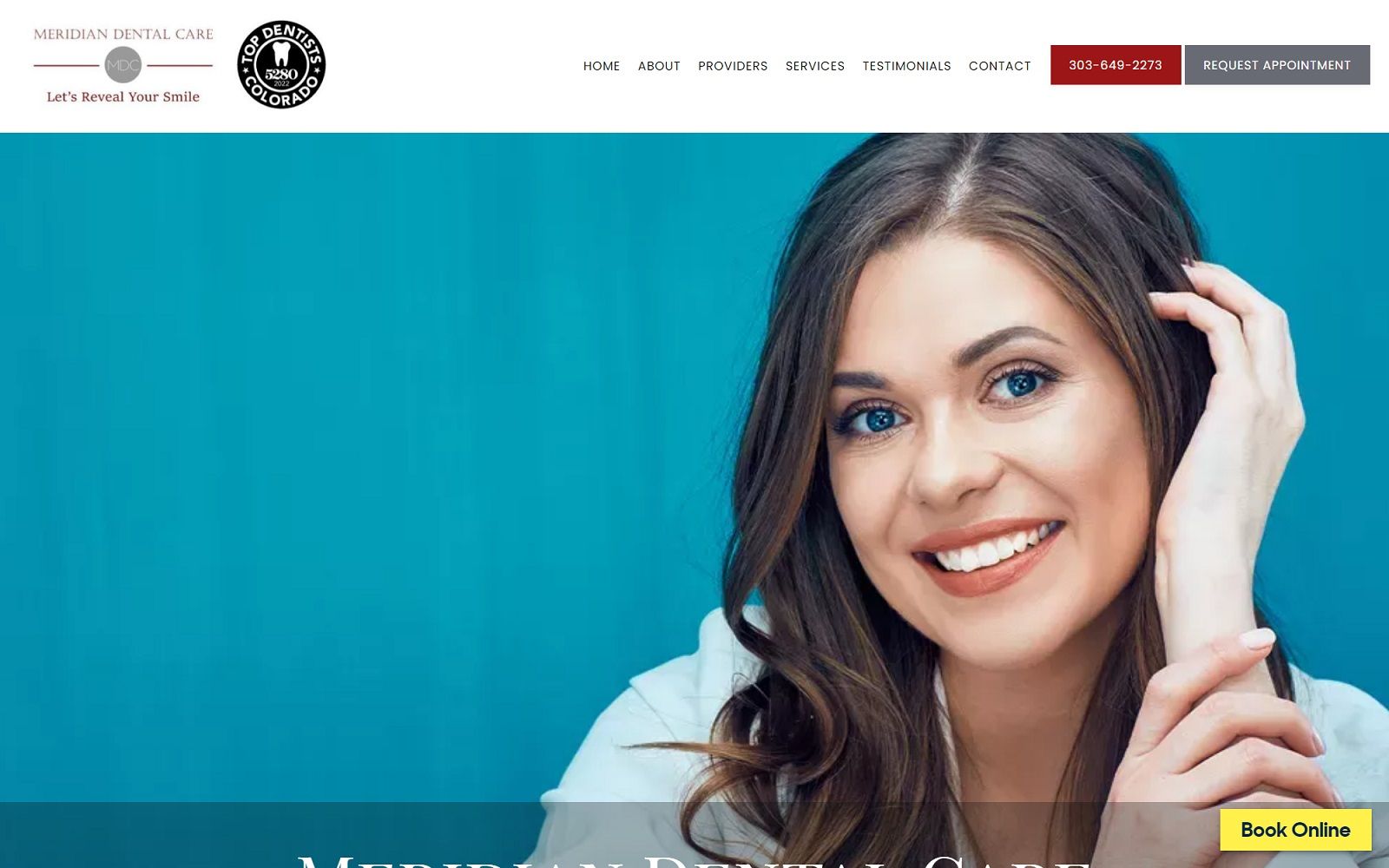 meridian-dental-care.com screenshot