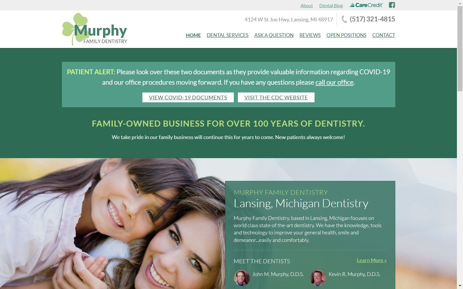 murphydentists.com screenshot