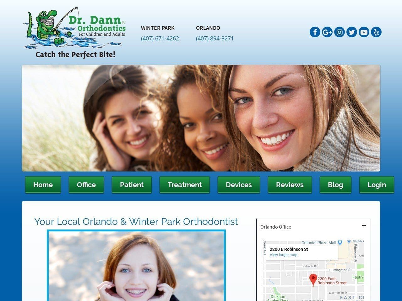 Carl Dann Orthodontics Website Screenshot from orthodrdann.com