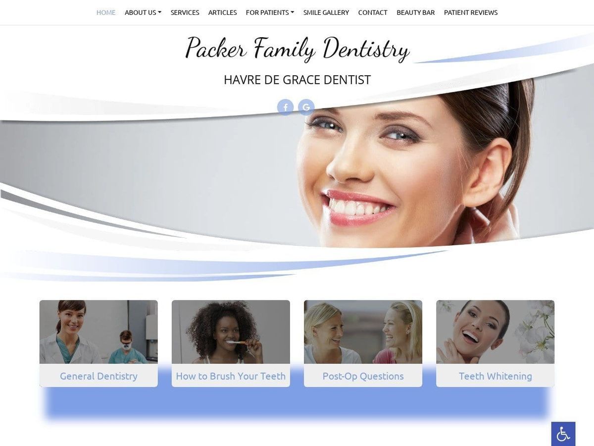 Packer Family Dentistry Packer Kimberly DDS Website Screenshot from packerfamilydentistry.com