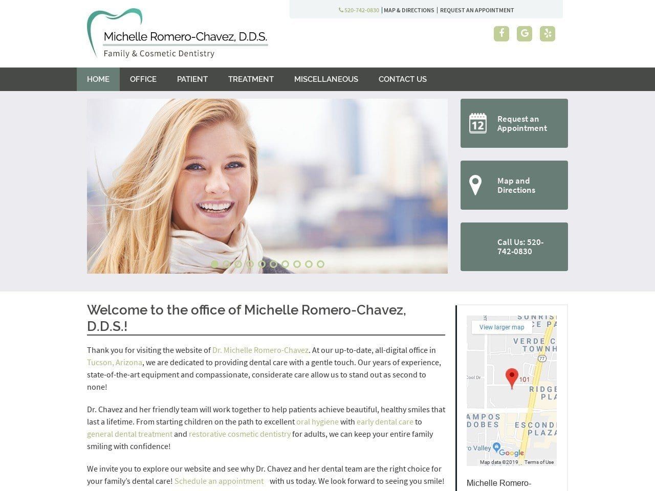 Michelle Chavez DDS Website Screenshot from puschridgedental.com