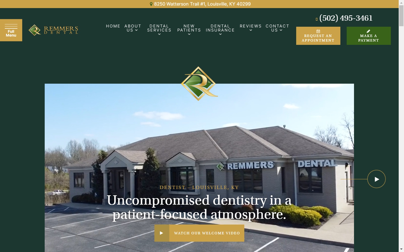 Remmersdental. Com screenshot