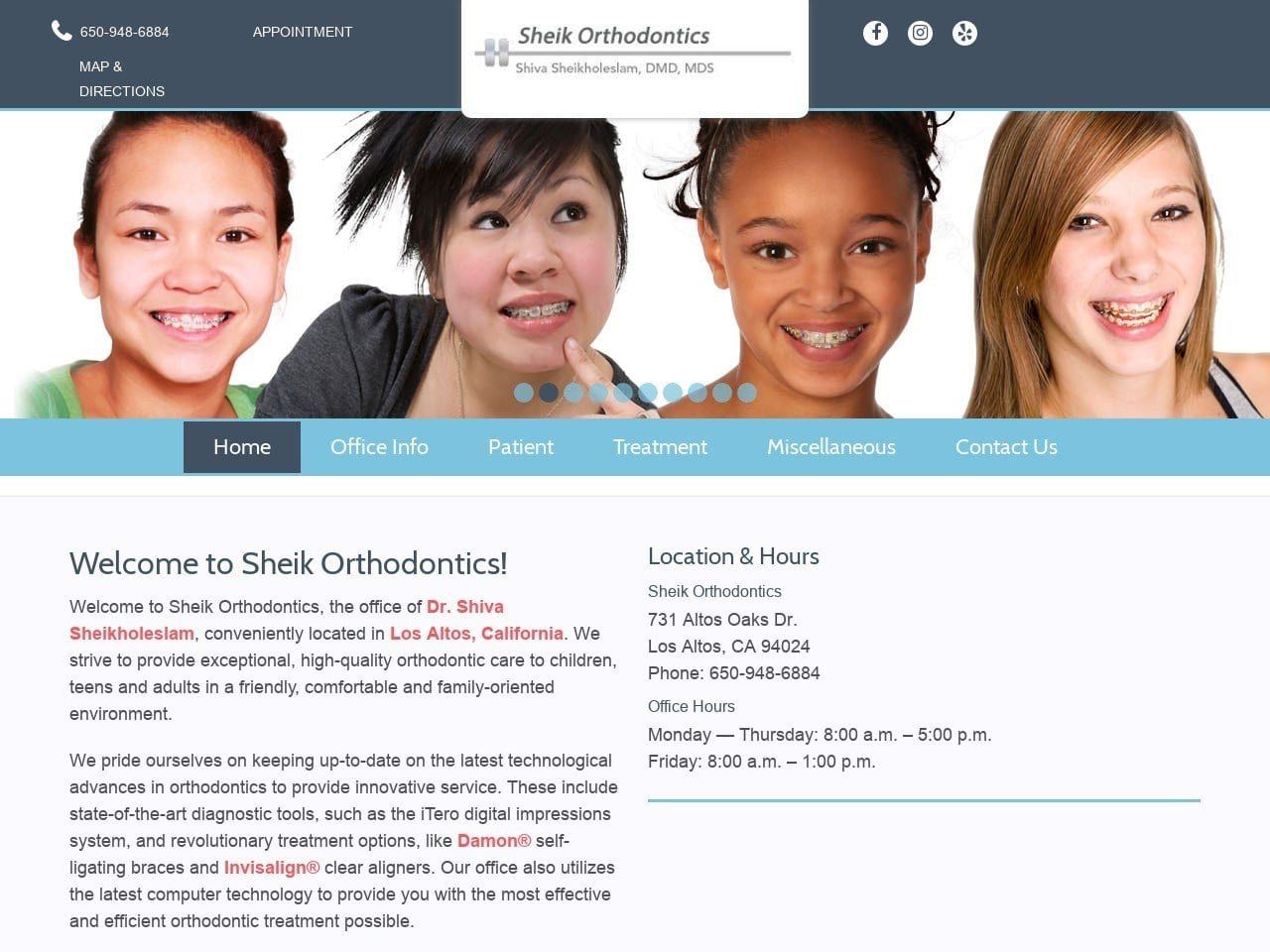 Dr. Karindeep Chima DMD Website Screenshot from sheikchimaortho.com