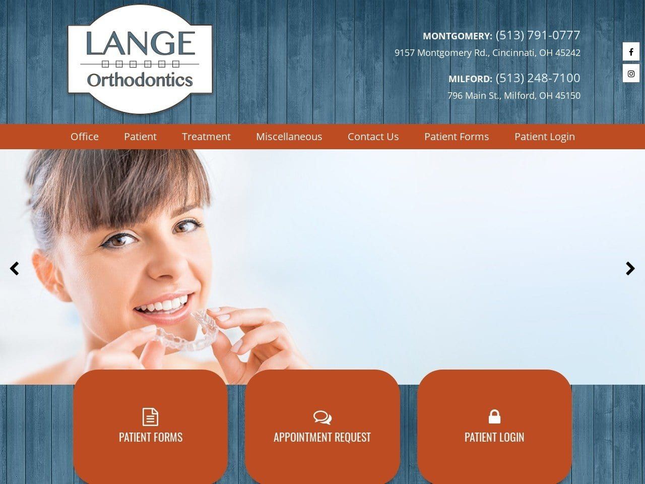 Dr. David W. Lange DDS Website Screenshot from teamlange.com