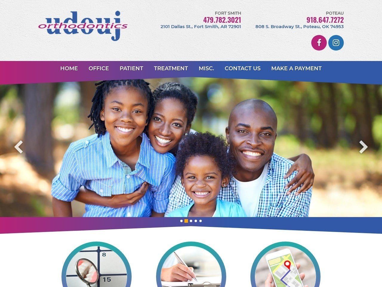 Udouj Orthodontics Website Screenshot from udoujorthodontics.com