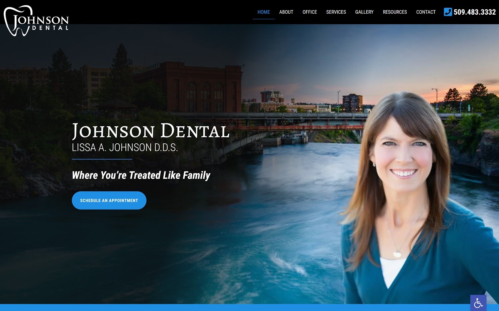 Johnsondentalspokane. Com-screenshot
