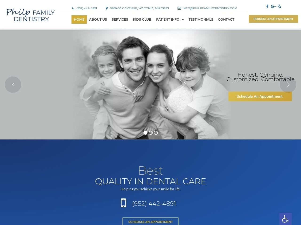 Philpfamilydentistry. Com screenshot
