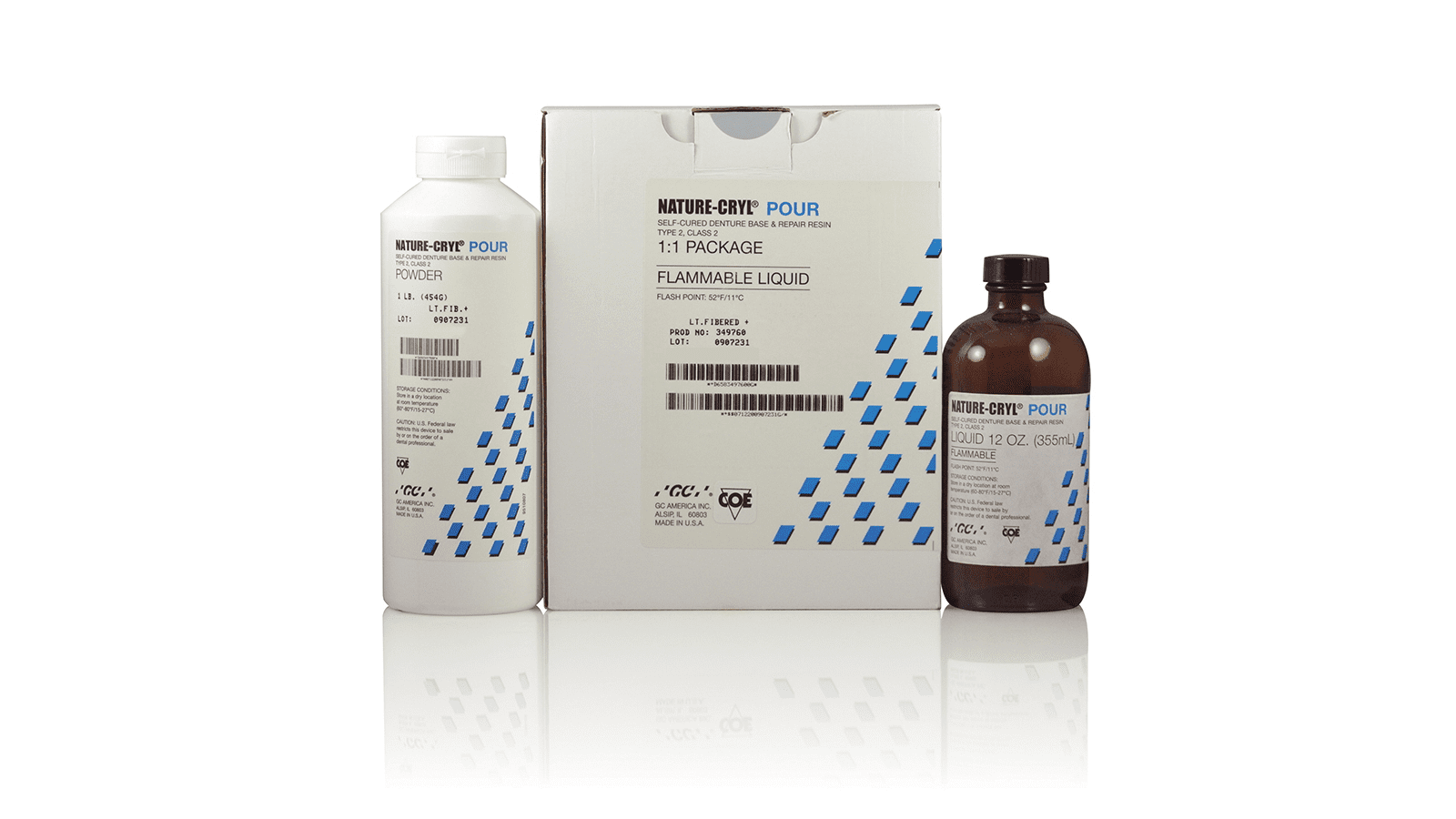 Nature cryl pour base repair resing by gc america