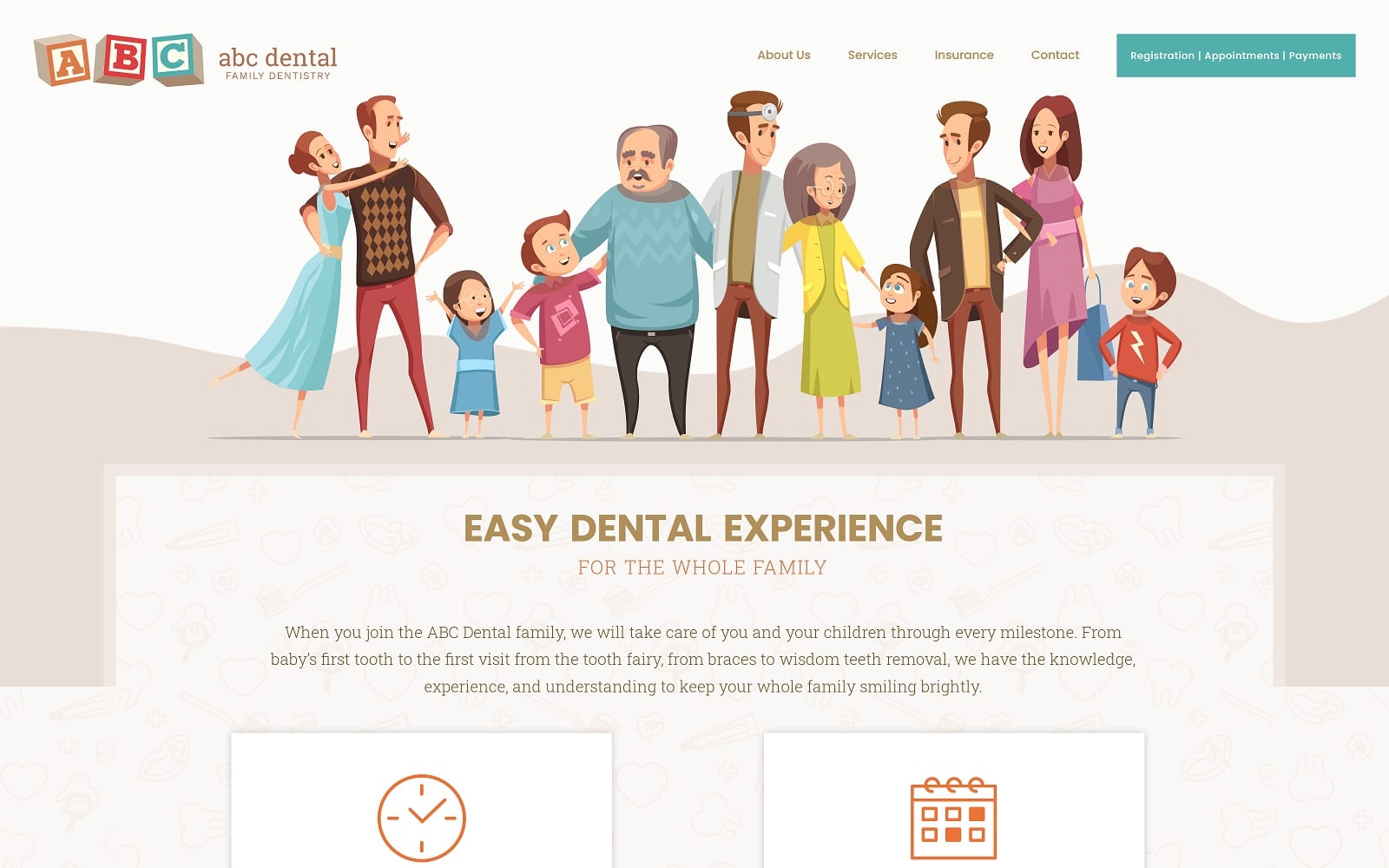 The screenshot of abc dental cosmetic dentistry abcdentaltexas. Com website