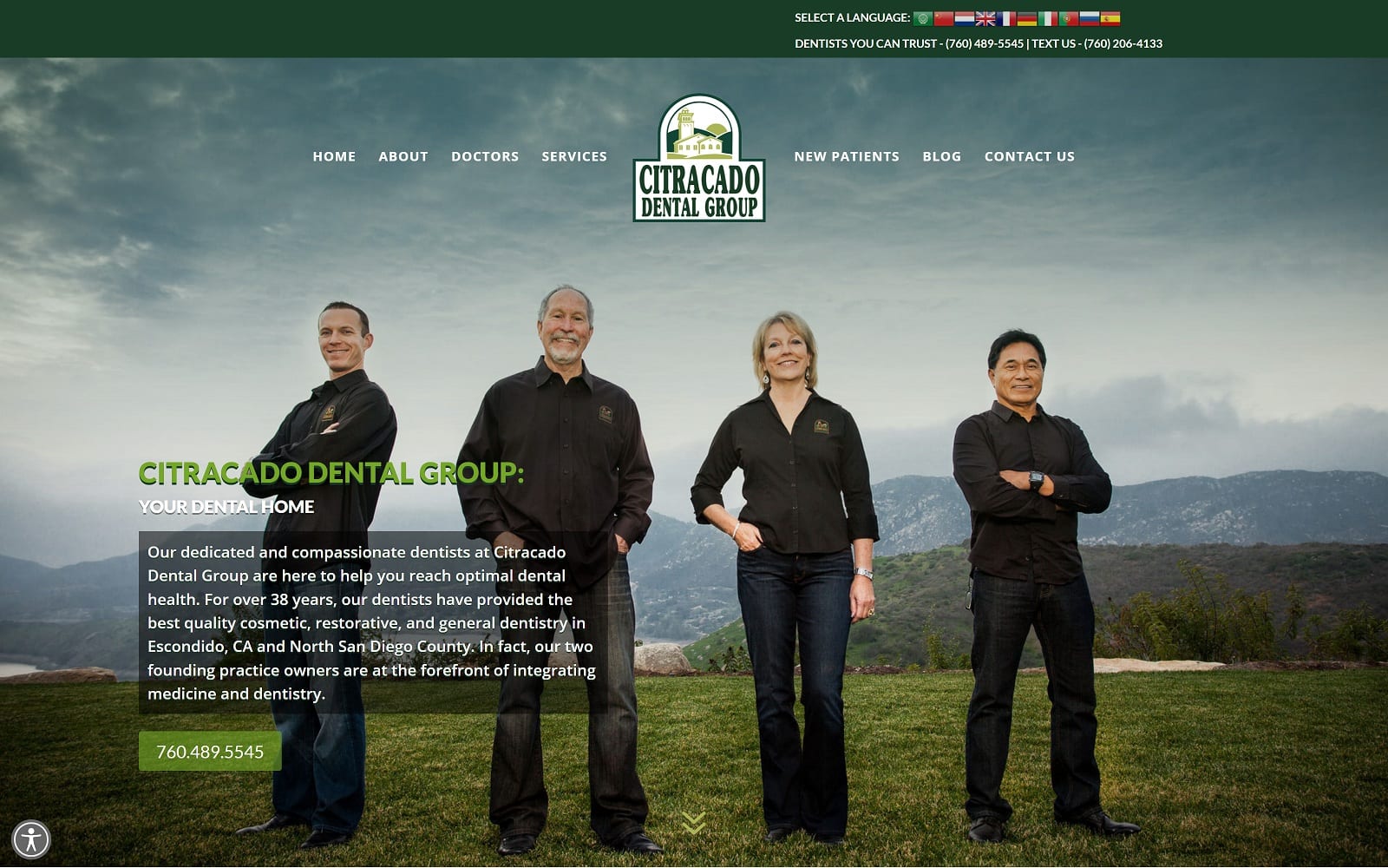 The Screenshot of Citracado Dental Group citracadodental.com Website