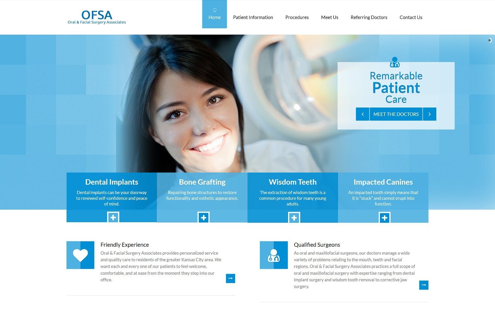 The Screenshot of Oral & Facial Surgery Associates ofsa-ks.com Website
