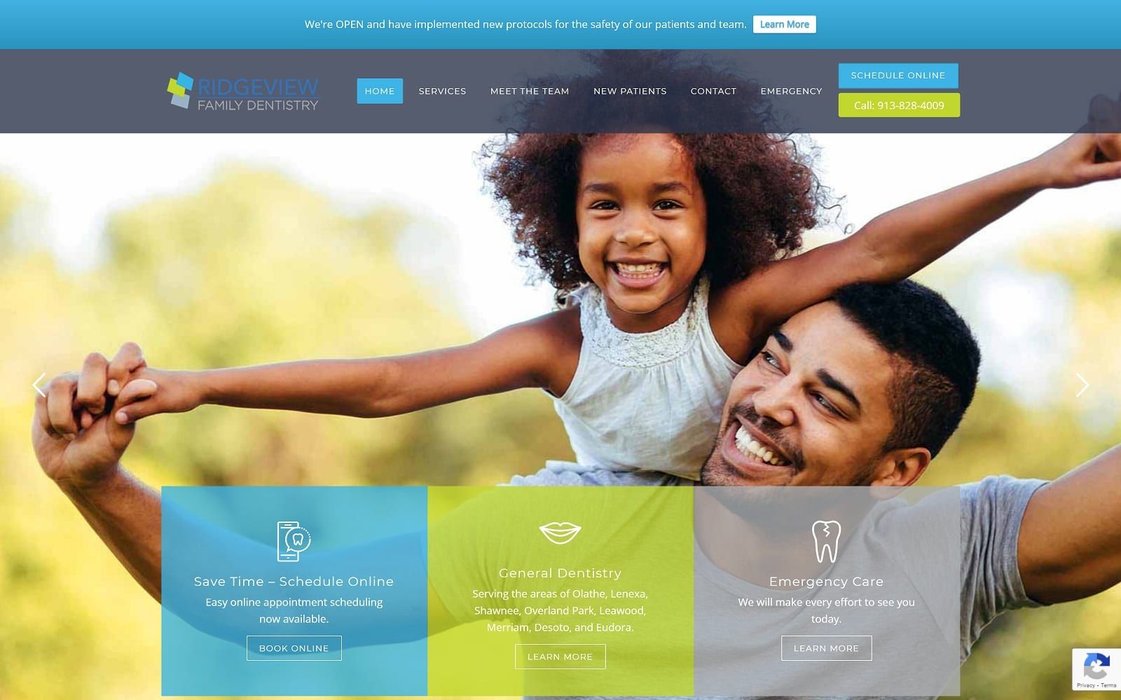 The Screenshot of Ridgeview Family Dentistry ridgeviewfamilydentistry.com Website