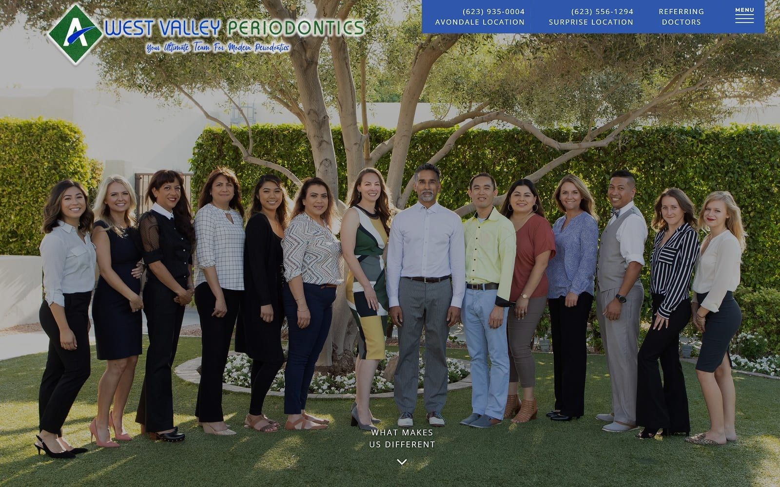 The Screenshot of West Valley Periodontics westvalleyperio.com Website