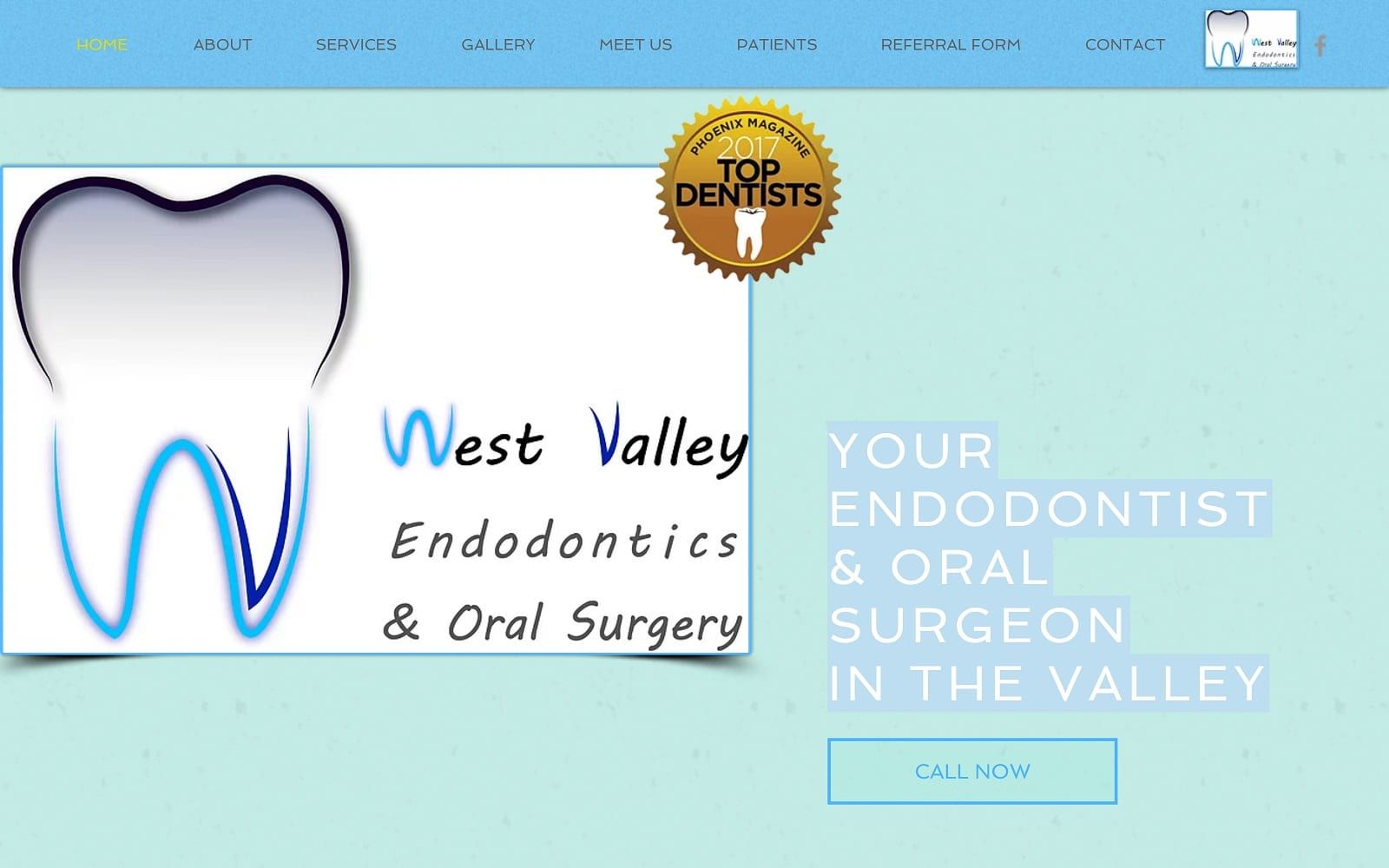 The Screenshot of West Valley Endodontics and Oral Surgery wveos.com Website