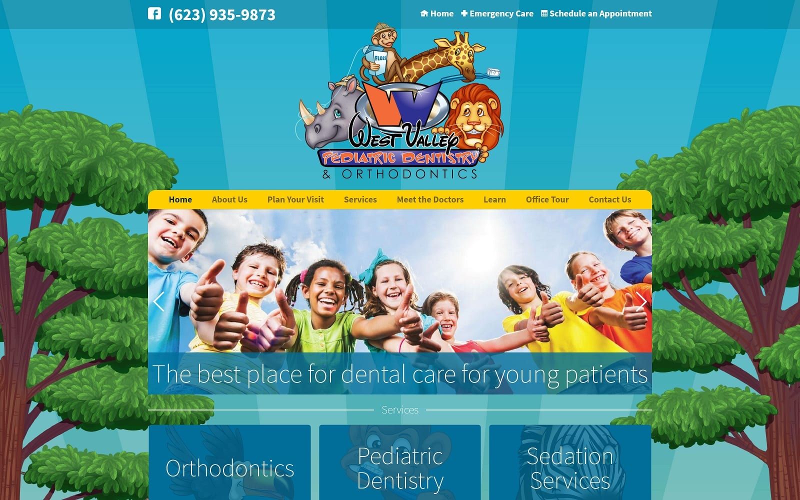 The Screenshot of West Valley Pediatric Dentistry & Orthodontics wvpd.com Website