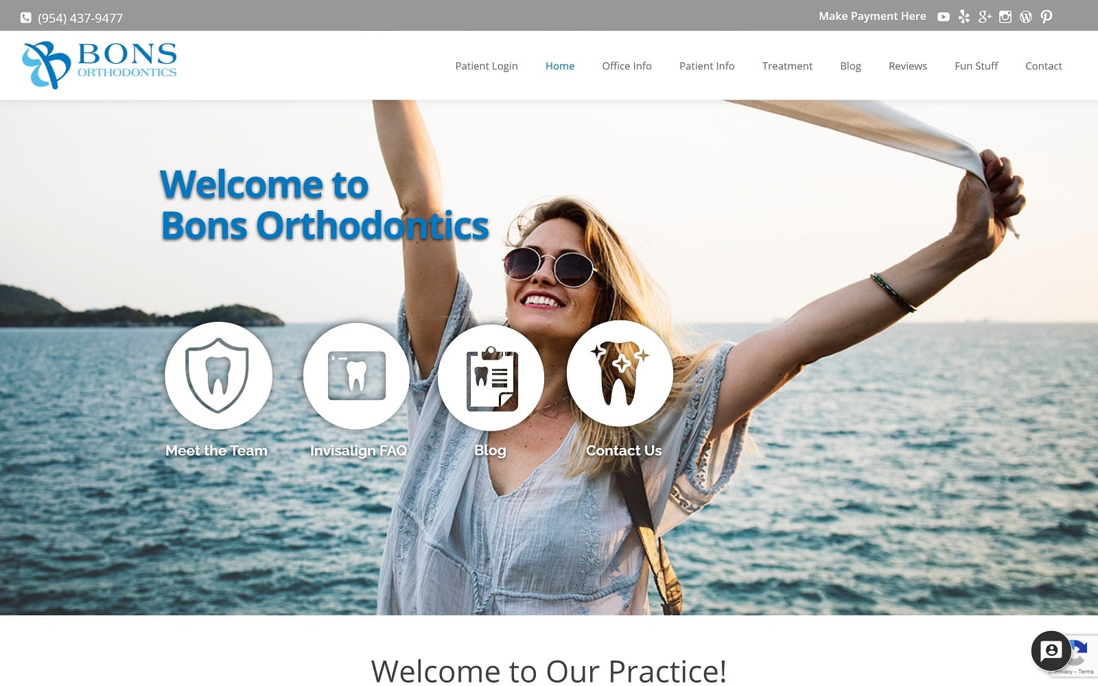 The Screenshot of Bons Orthodontics bonsortho.com Dr. Brian Bons Website