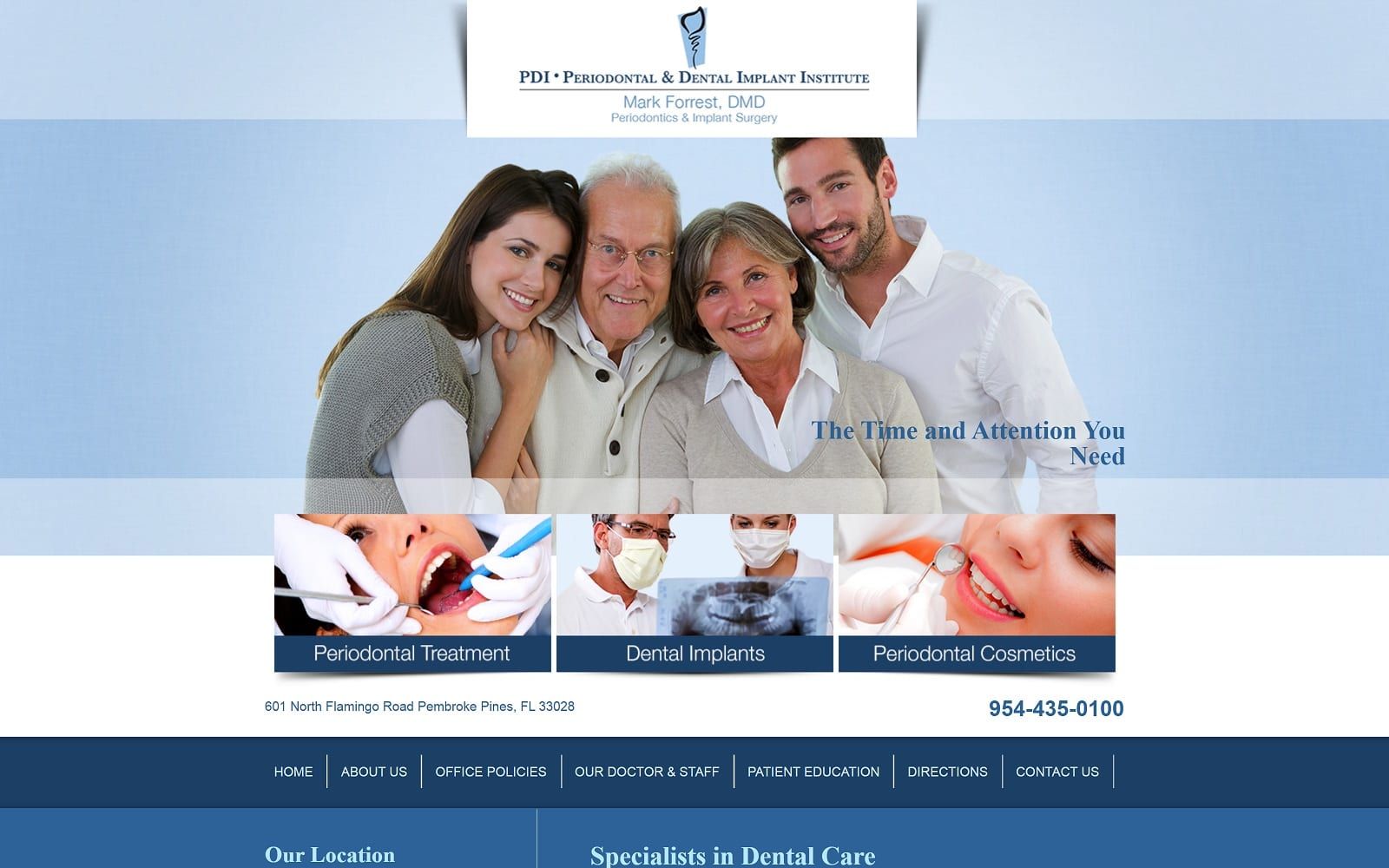 The Screenshot of Forrest Mark, DDS dr4est.com Website