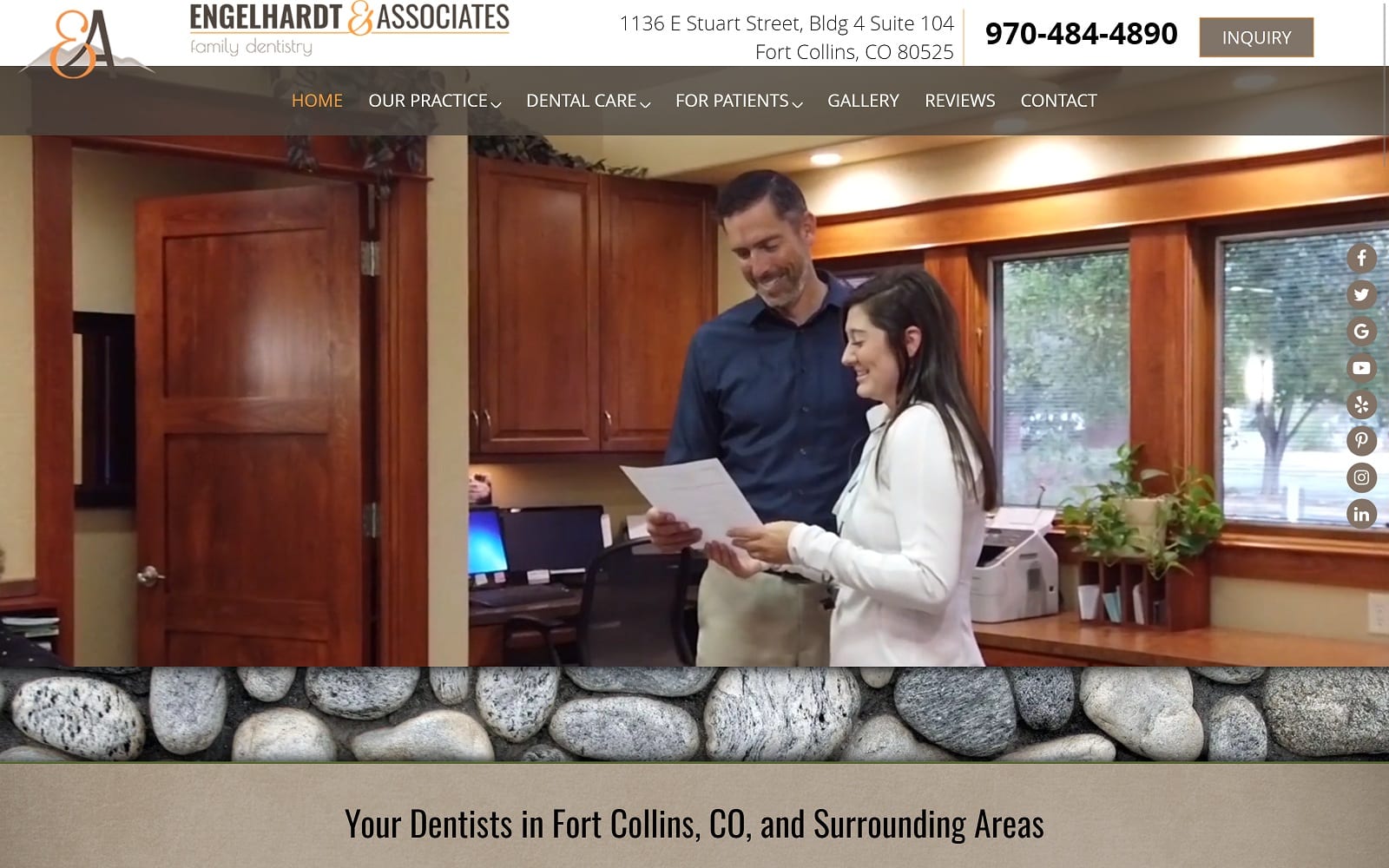 The screenshot of engelhardt & associates family dentistry drgeoffdds. Com website
