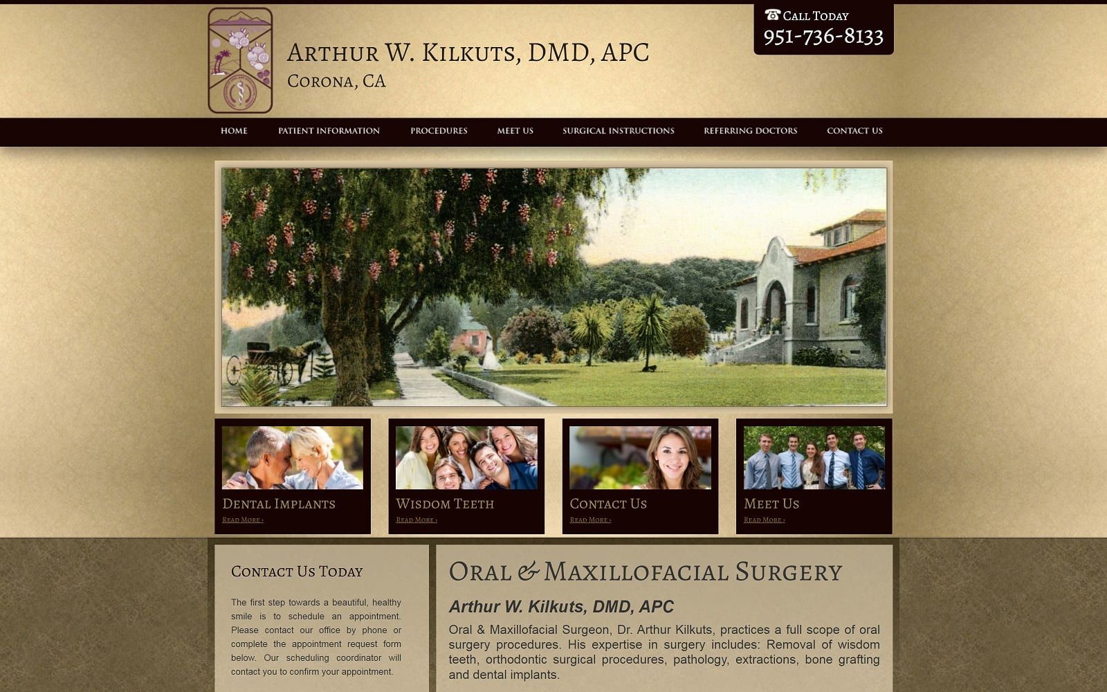 The Screenshot of Kilkuts Arthur W DDS drkilkuts.com Website