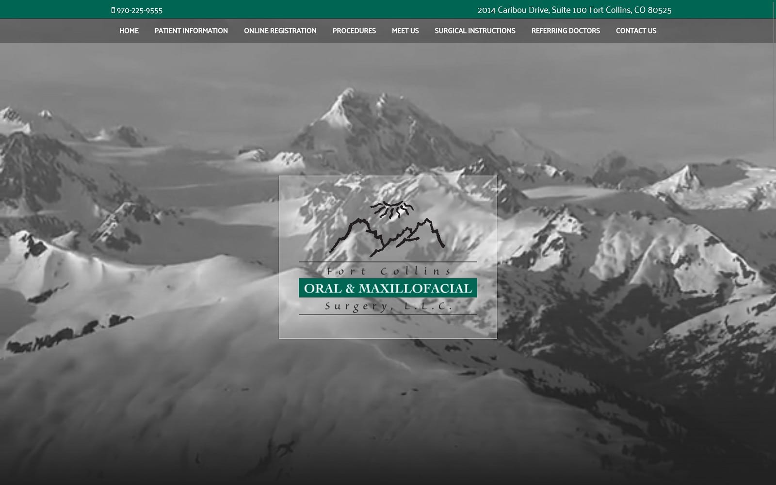The screenshot of fort collins oral & maxillofacial surgery fortcollinsoms. Com mark f. Orr website