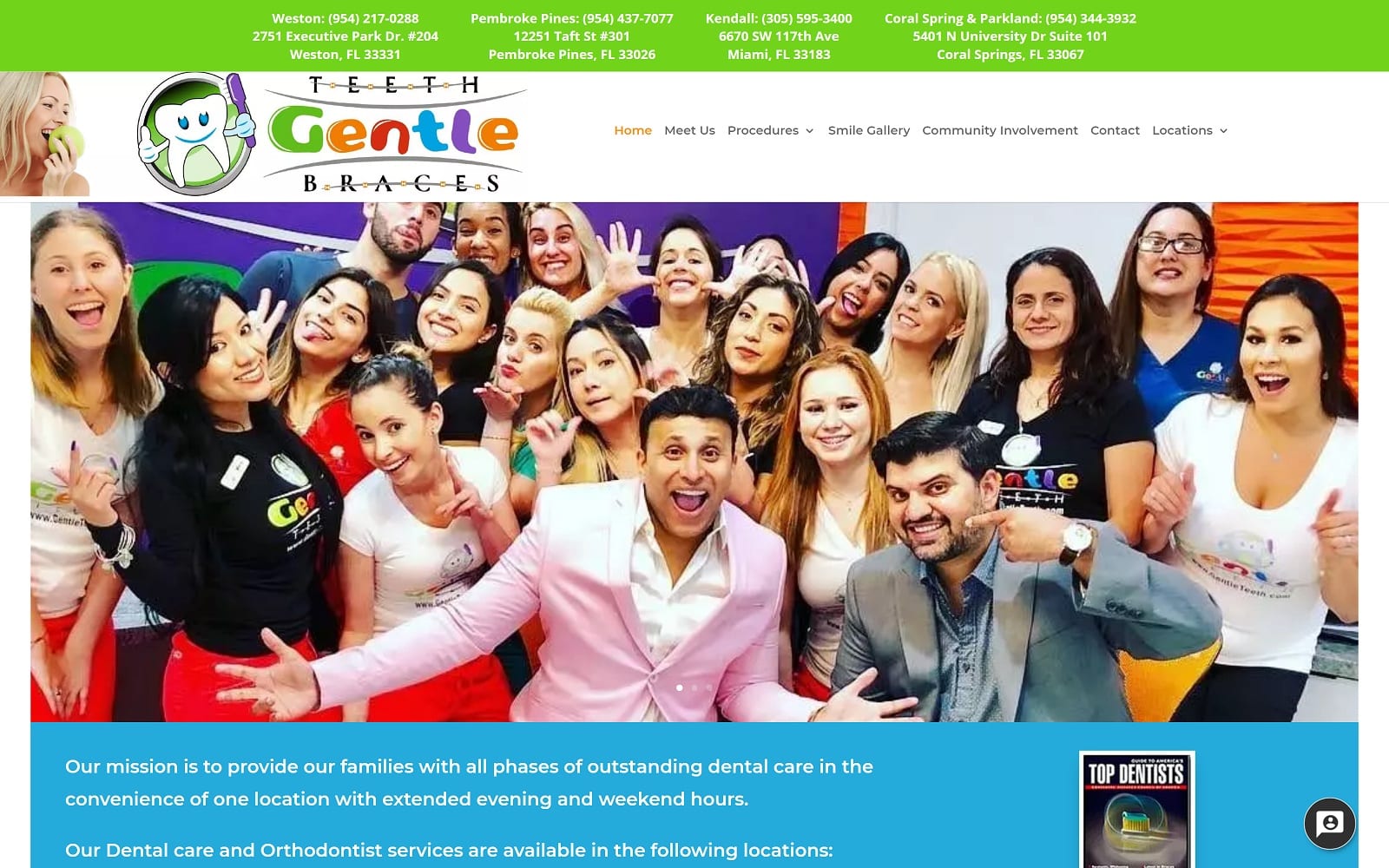 The Screenshot of GENTLE TEETH & BRACES OF PEMBROKE PINES gentleteeth.com Website