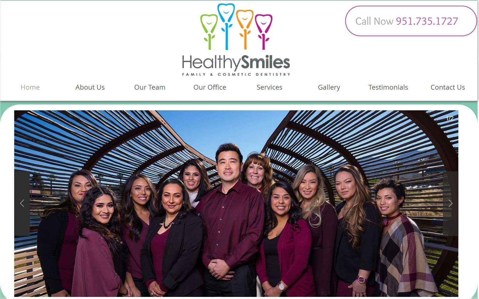 The Screenshot of Healthy Smiles Family and Cosmetic Dentistry healthysmilesfcd.com Dr. Guang Website