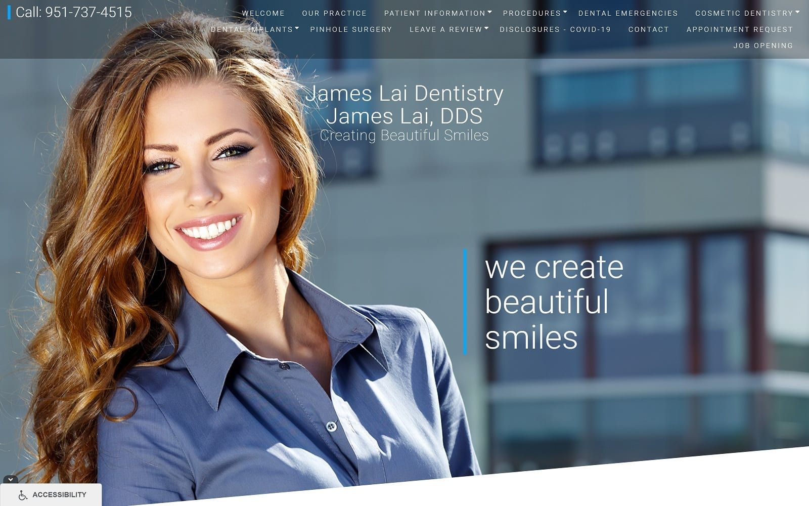 The Screenshot of James Lai Dentistry jameslaidds.com Website