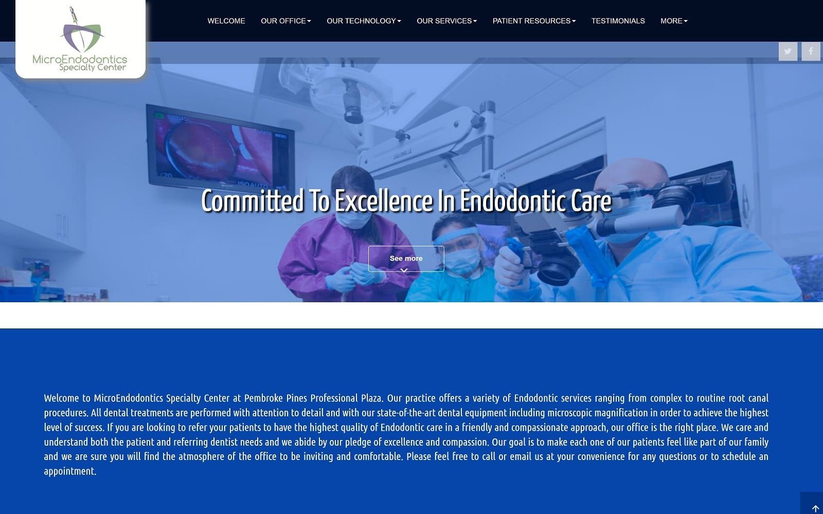 The Screenshot of MicroEndodontics Specialty Center -Dr. Ivan Moldauer keepyourtooth.com Website