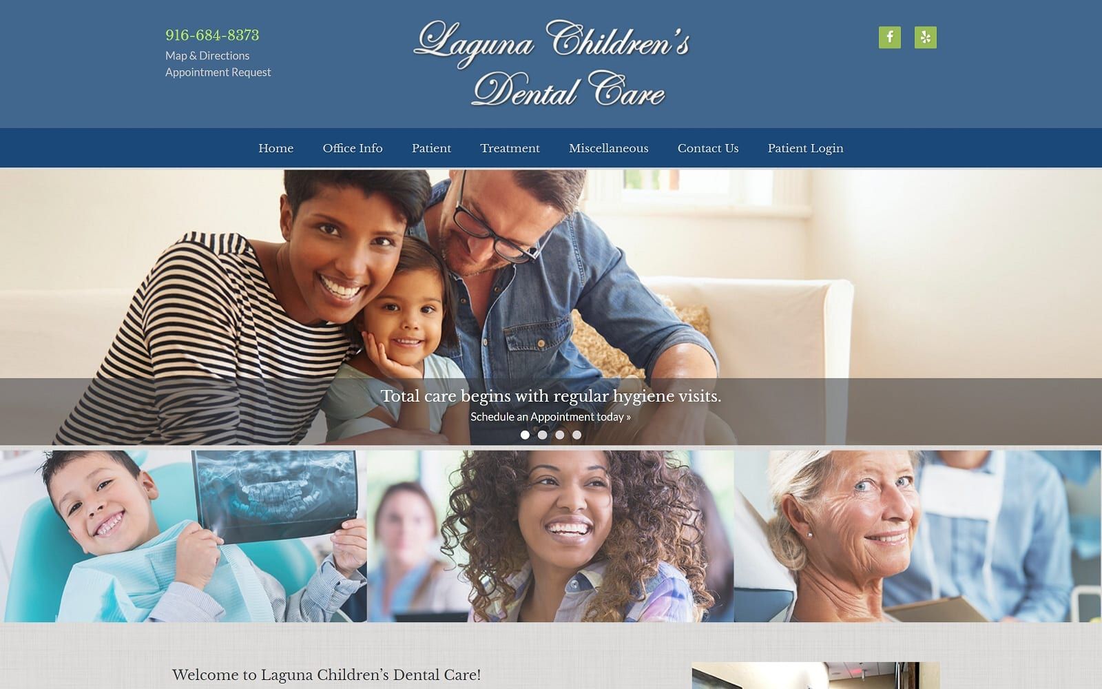 The Screenshot of Laguna Children's Dental Care lcdcdental.com Website