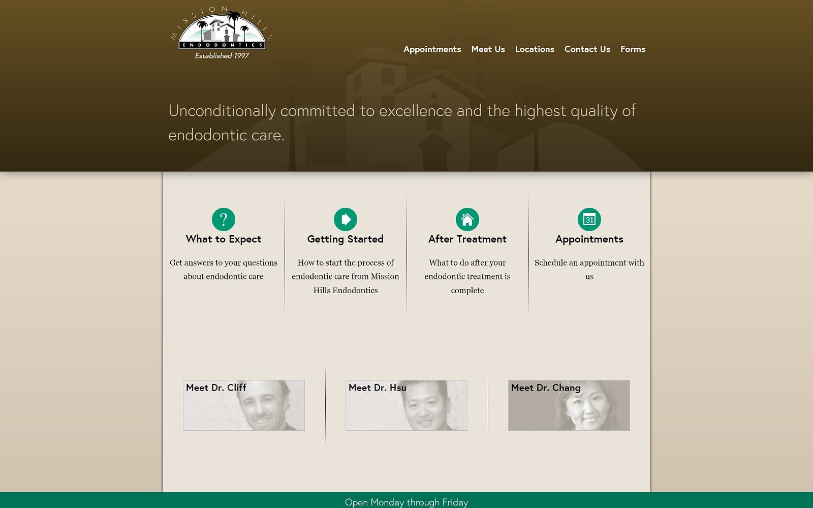 The Screenshot of Mission Hills Endodontics missionhillsendo.com Website