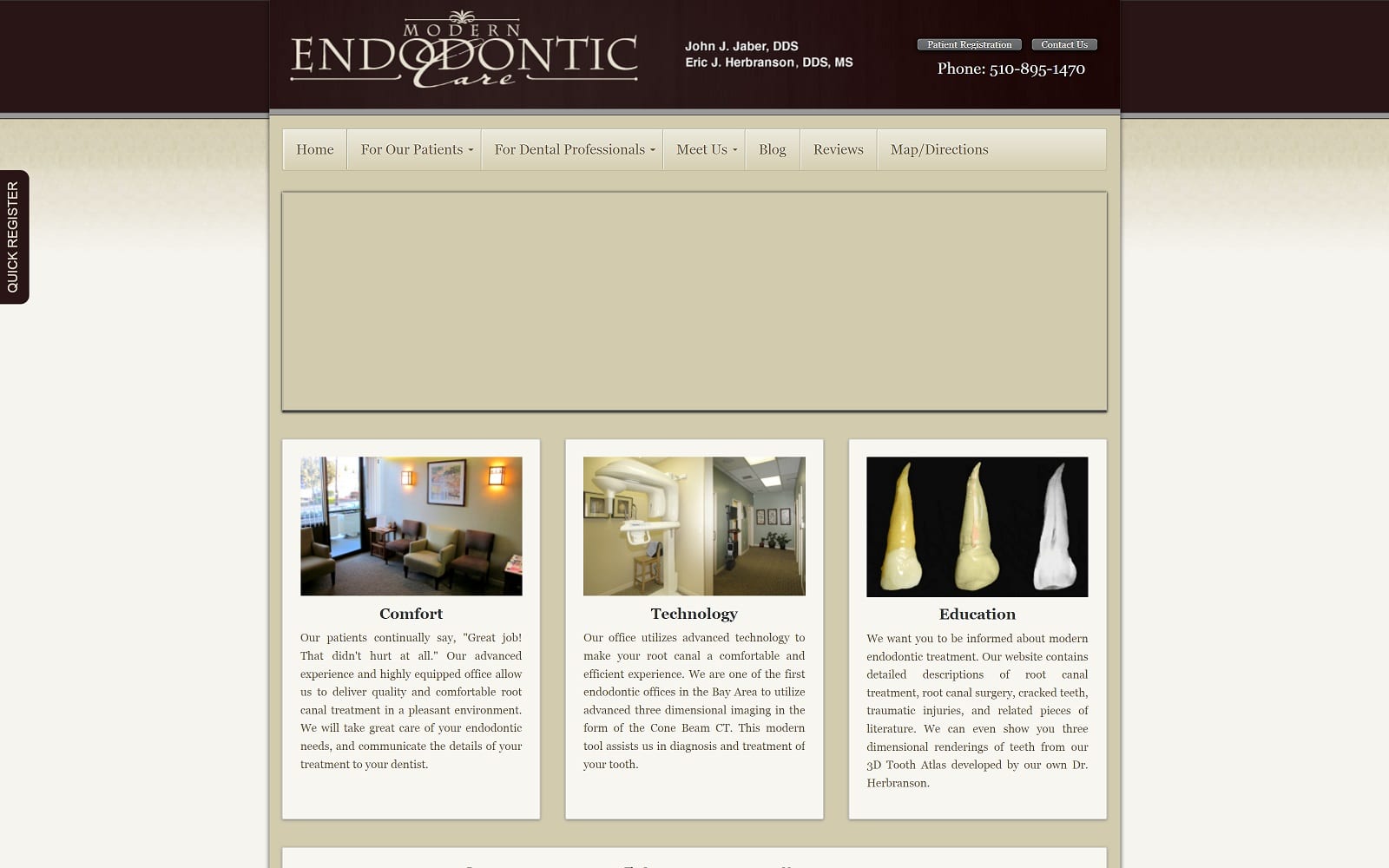 The Screenshot of Modern Endodontic Care - John J. Jaber , DDS modernendocare.com Website
