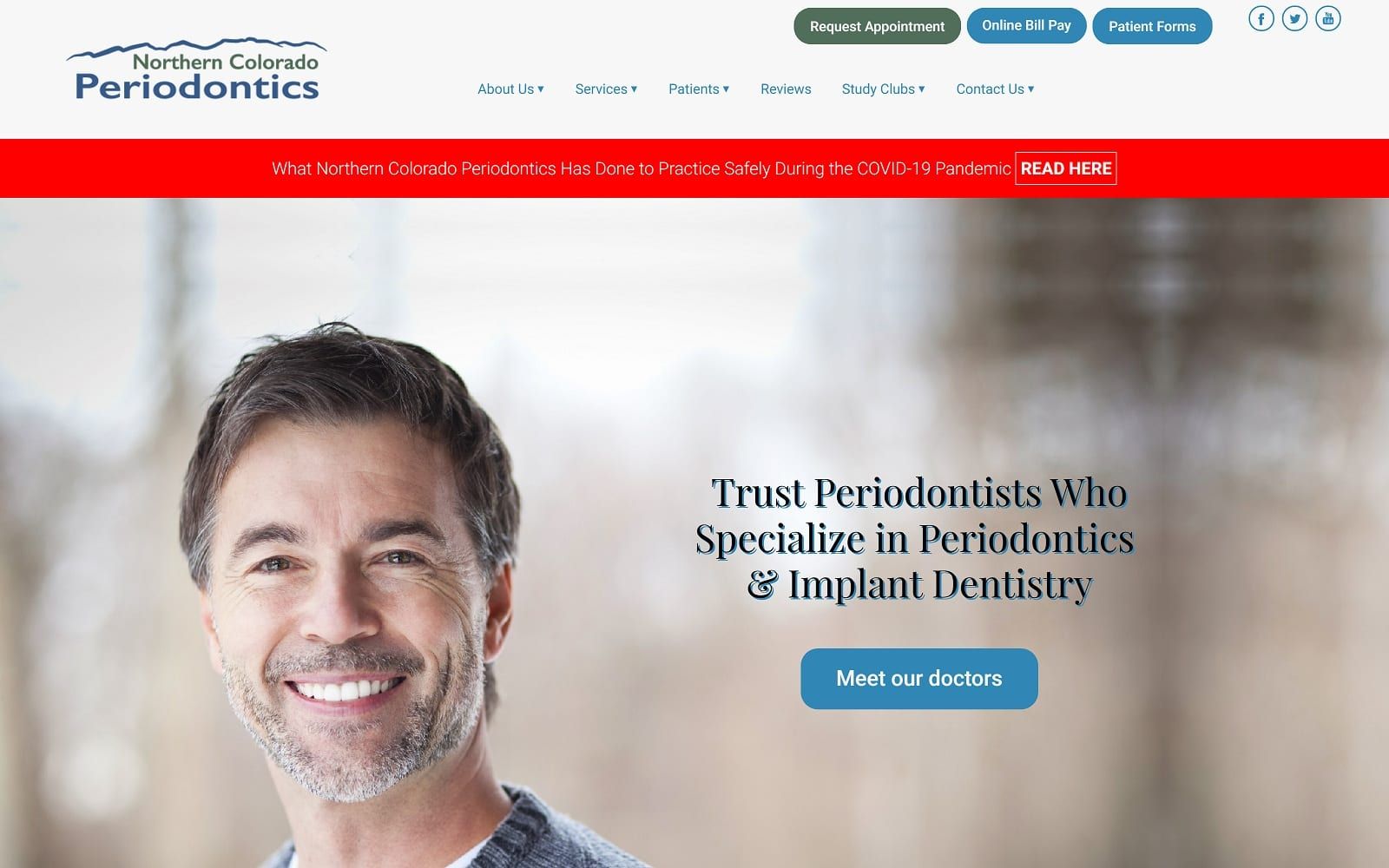 The Screenshot of Northern Colorado Periodontics nocoperio.com Website