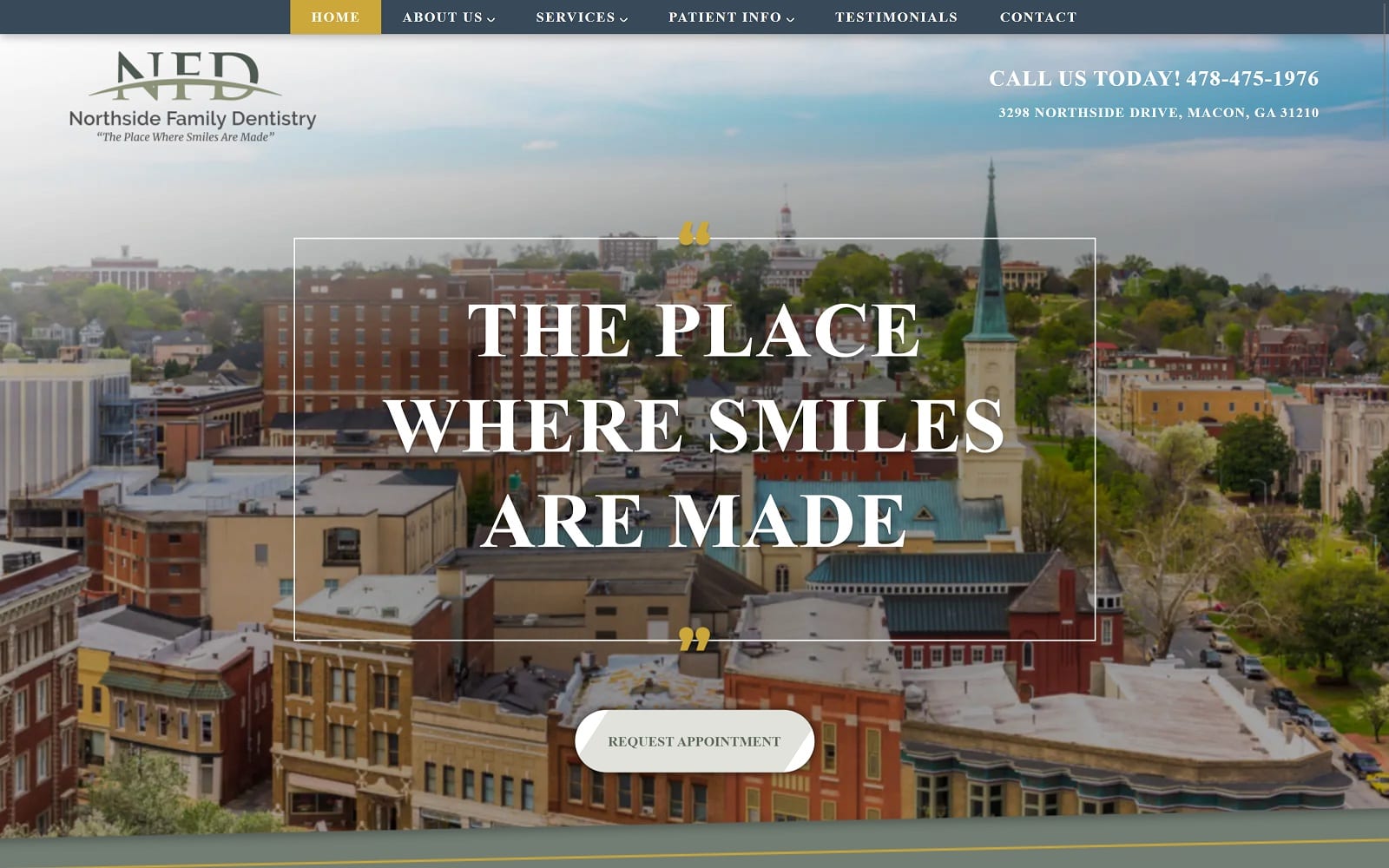 The screenshot of northside family dentistry northsidefamilydentistry. Com website