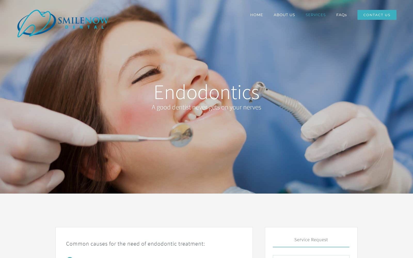 The Screenshot of T. Sheabar, DDS smilenowdentistry.com Website